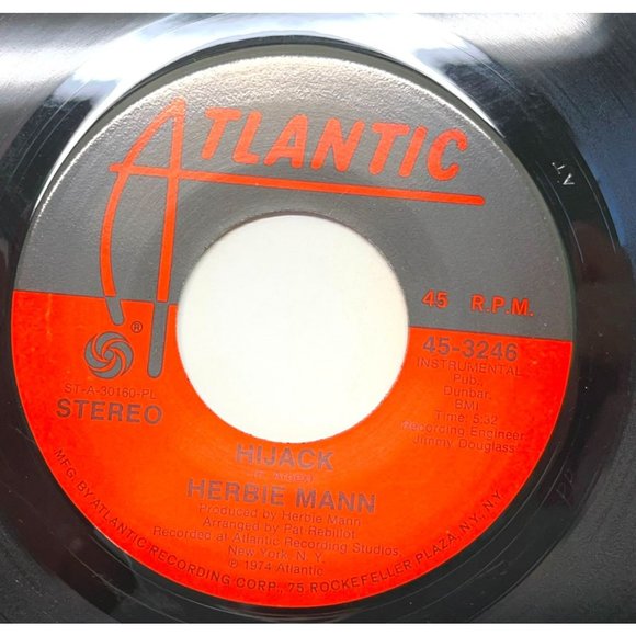 Herbie Mann Hijack / The Orient Express 45 Pop Record VG+ Atlantic 1974 - Picture 1 of 4